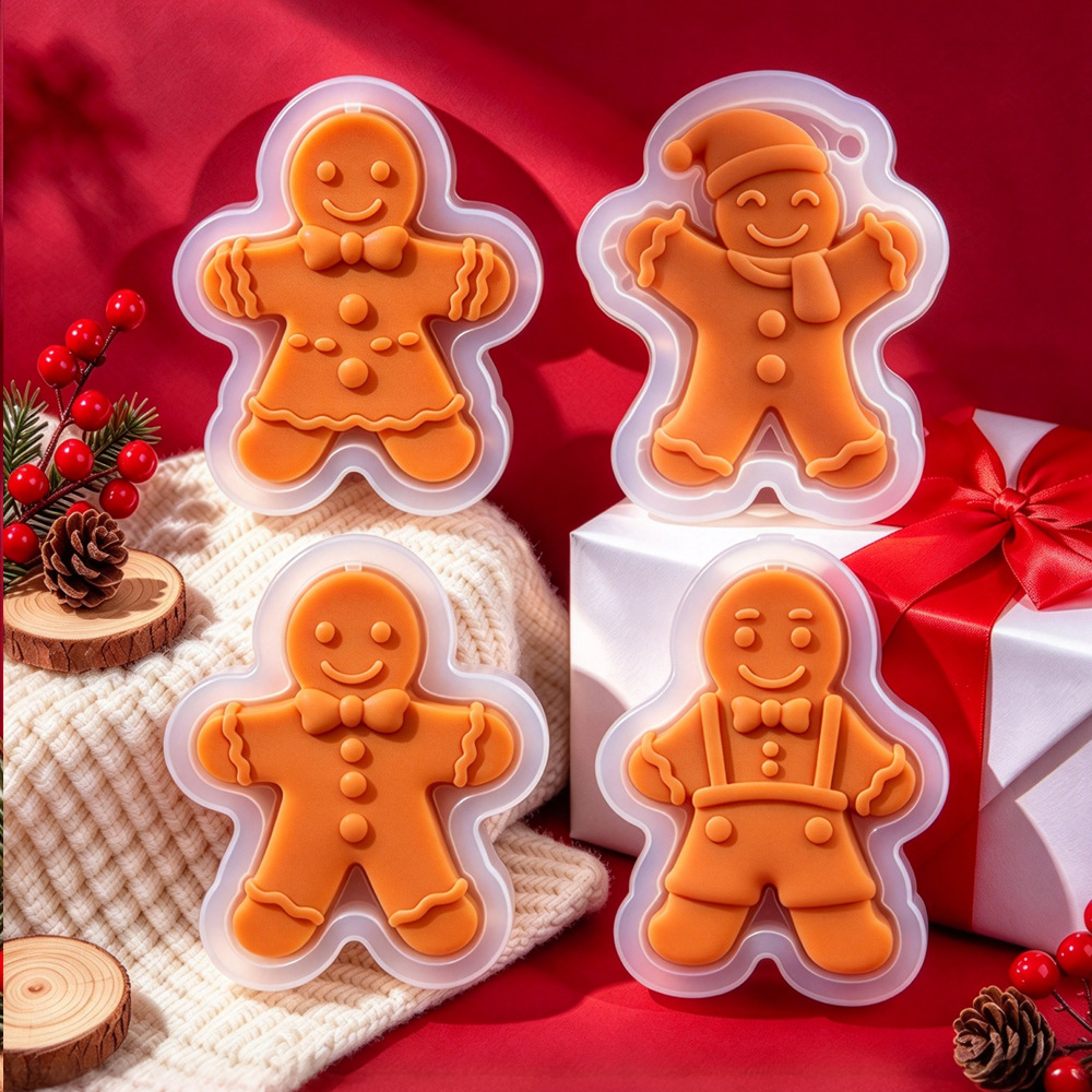 Christmas Gingerbread Man Sili - Soap Making Ins review and price