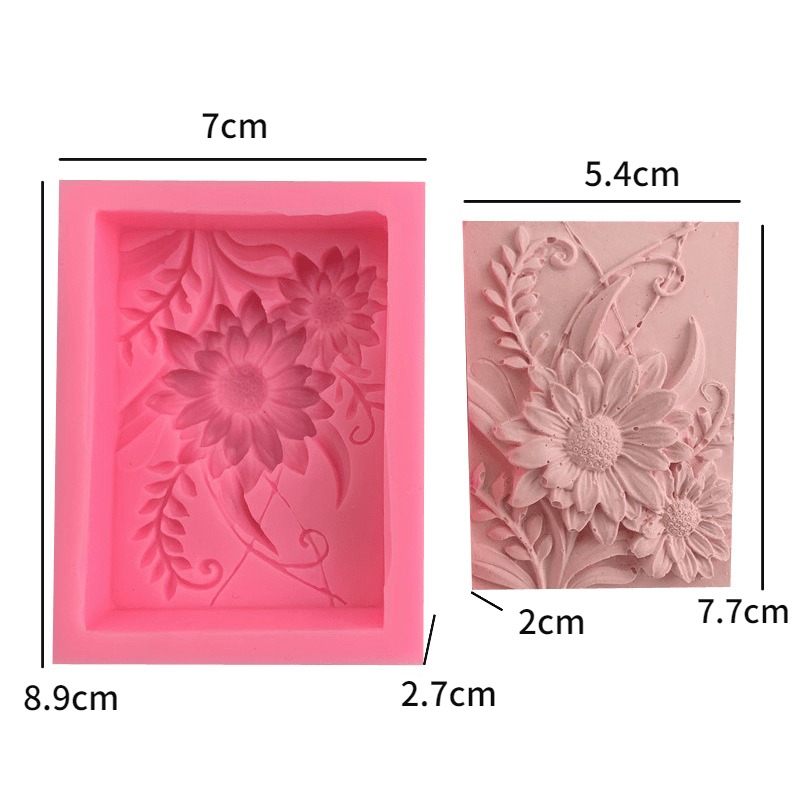 1pc 3D Square Rose Flower Sili - Soap Making Kit For Beginners review and price