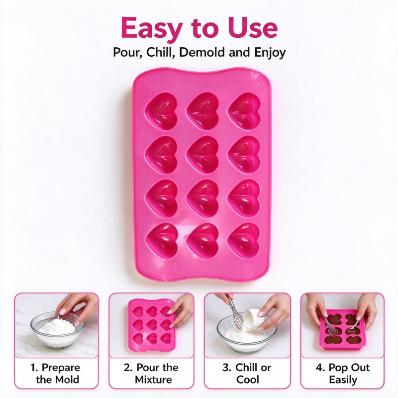 3D Love Heart Silicone Mold Fo - Soap Making Ins review and price