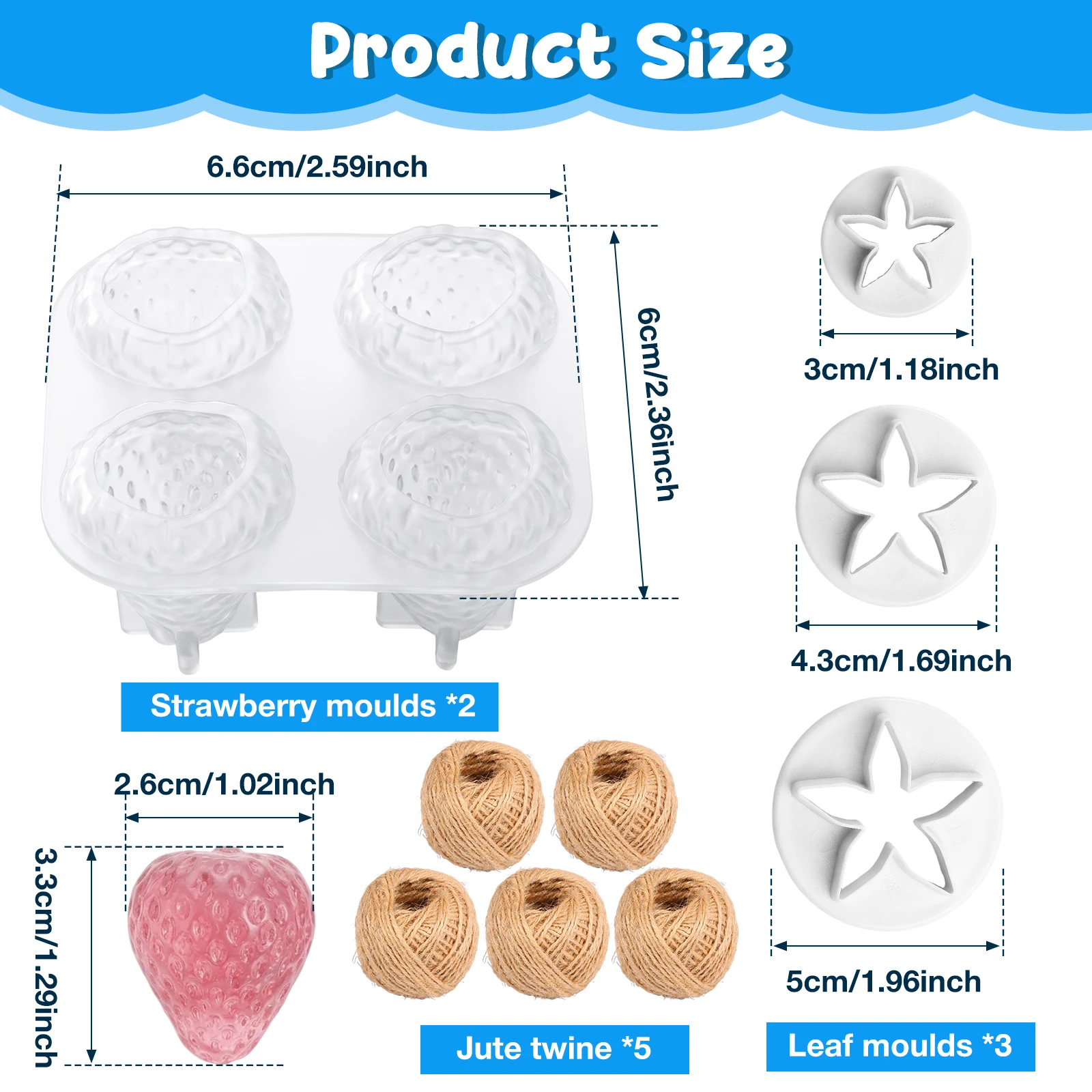 2 Pcs Strawberry Soap Mold 4 C - Soap Making Diy Kit review and price
